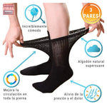 FlexiWide™ Calcetines Clínicos Para Diabéticos y más PAQUETE X3