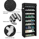 Zapatera Moderna en Tela y Acero – Para 27 Pares 👟