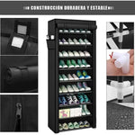 Zapatera Moderna en Tela y Acero – Para 27 Pares 👟