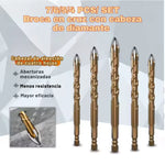 GRINDEX™ 🇺🇸 Set Brocas Americanas con Dientes de Sierra en Titaneo