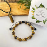 Combo Ojo de Tigre: Pulsera + Colgante